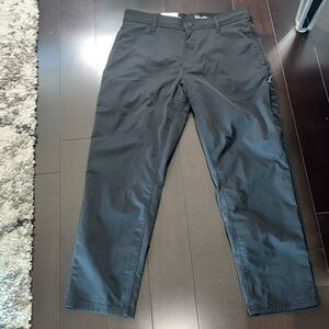 Hurley NWT Tech Pants Men's 34x29 Black Moisture Wicking Pockets Hidden Zipper